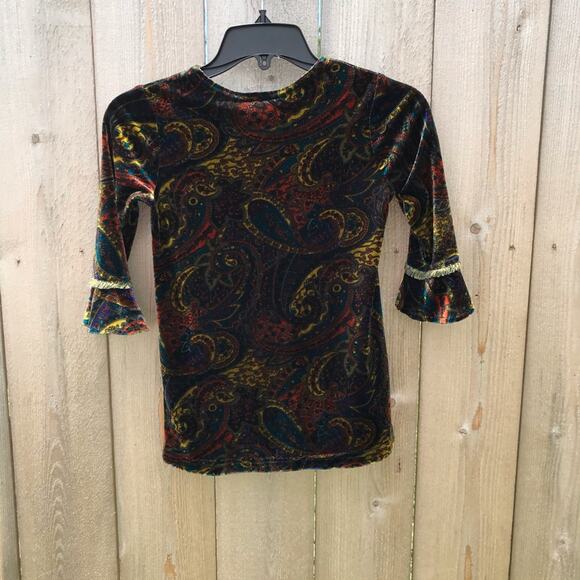 Vintage Maggie Breen paisley velvet dress - Picture 3 of 5